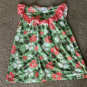 Pete & Lucy Floral Green and Red Dress